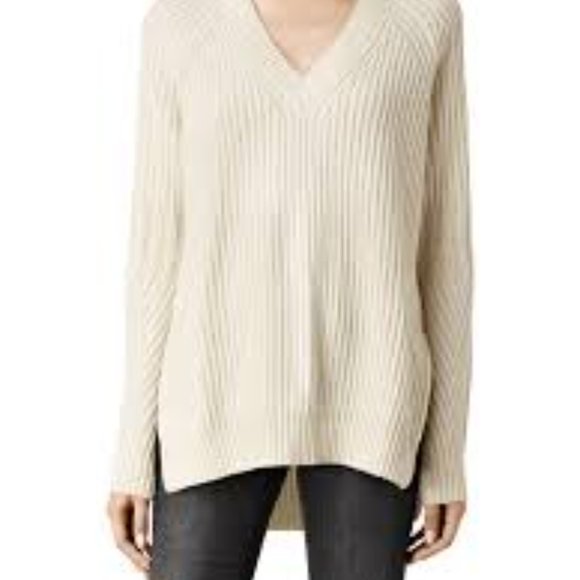 All Saints Riva Jumper in Cream - Picture 3 of 10